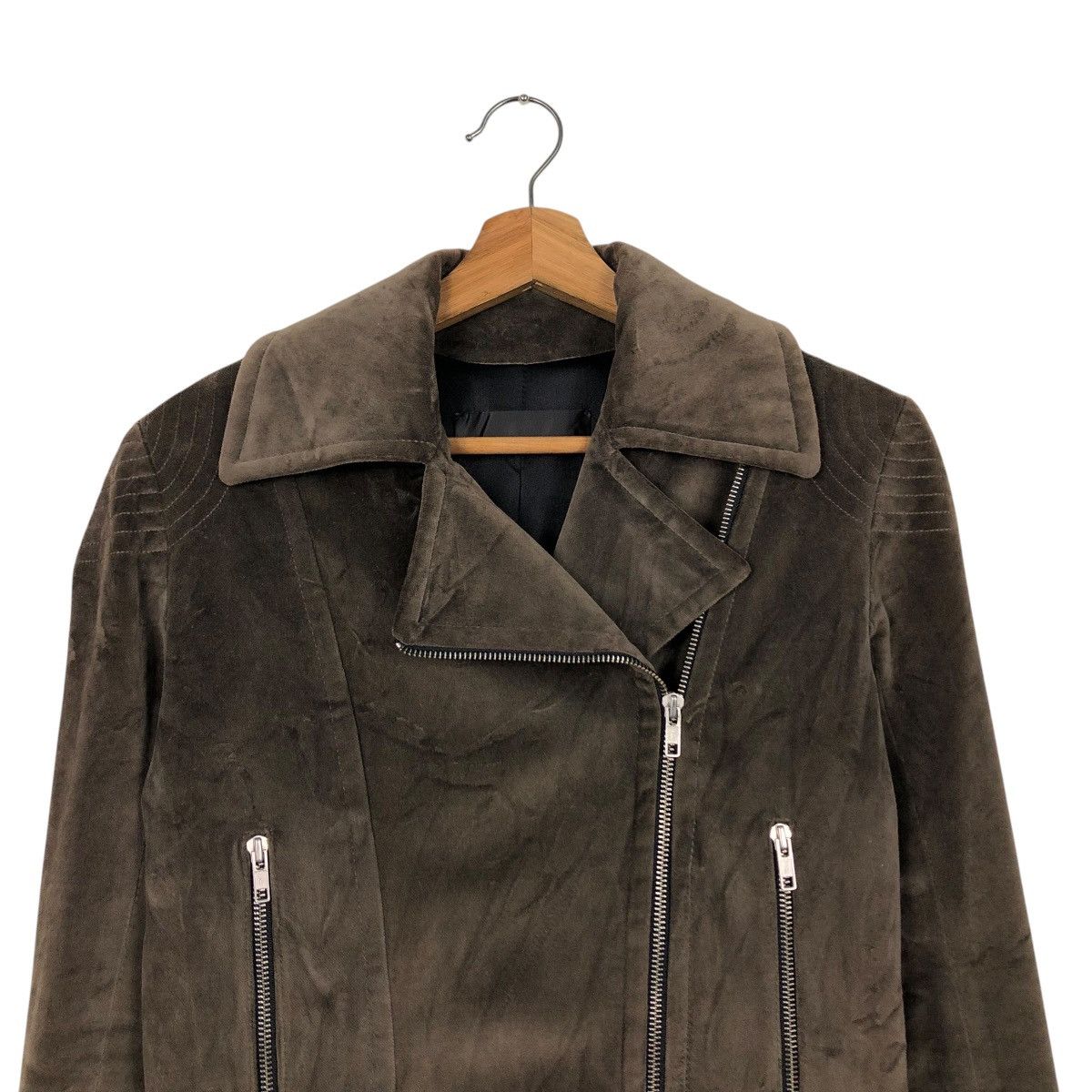 Haider Ackermann 🔥RICH BROWN CROPPED CHORE BIKER JACKET DOUBLE COLLAR Size US S / EU 44-46 / 1 - 5 Thumbnail
