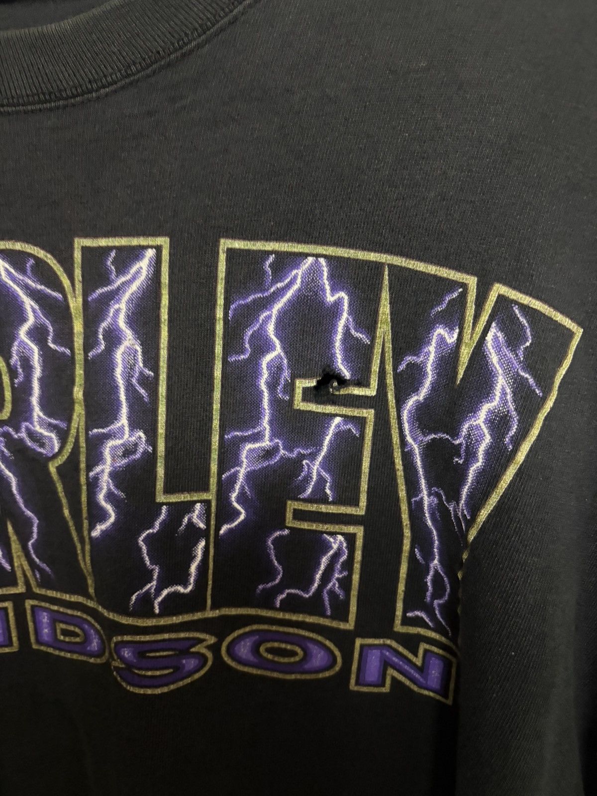 Vintage 90s vintage harley davidson lightening long sleeve Size US L / EU 52-54 / 3 - 3 Thumbnail