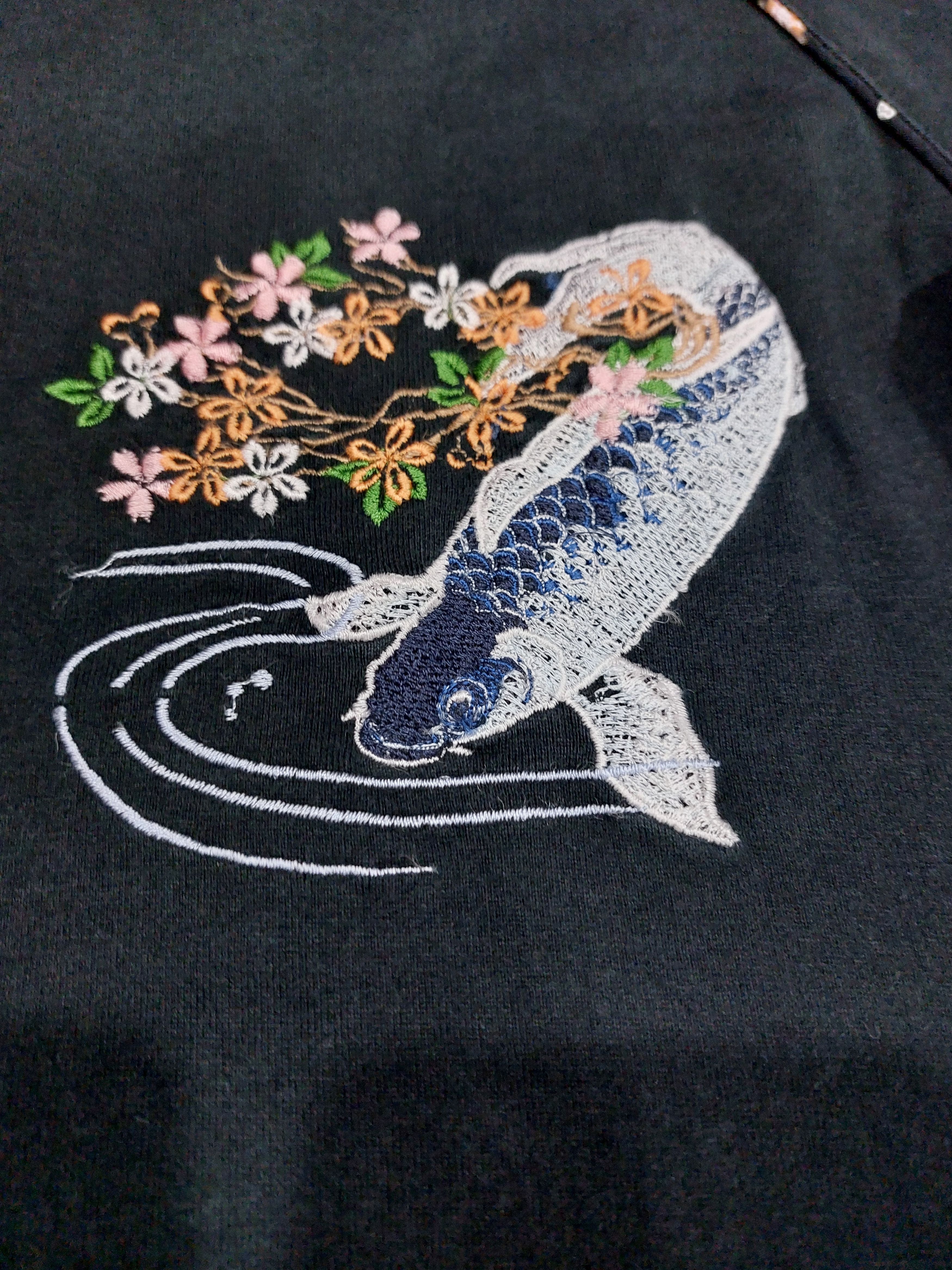 If Six Was Nine × Le Grande Bleu (L.G.B.) SUKAJAN.LONG SLEEVE T EMBROIDERY FISH KOI DESIGN Size US M / EU 48-50 / 2 - 9 Thumbnail
