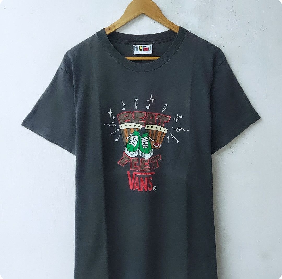 Vans Vtg 90s VANS Off The Wall Tshirt Size US L / EU 52-54 / 3 - 2 Thumbnail