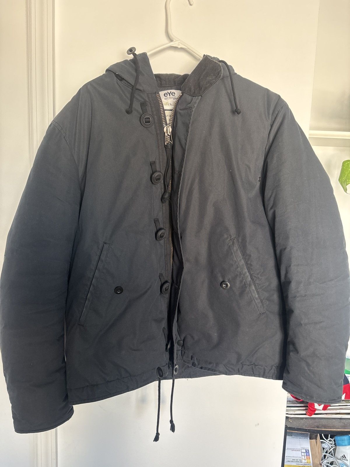 eYe COMME JUNYA MAN Navy Deck Parka L