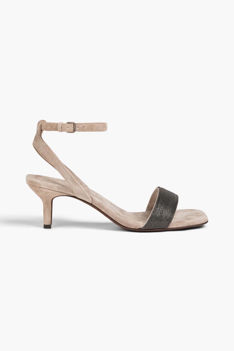 o1y0725 Ankle Strap Leather Sandals in Gray/Beige