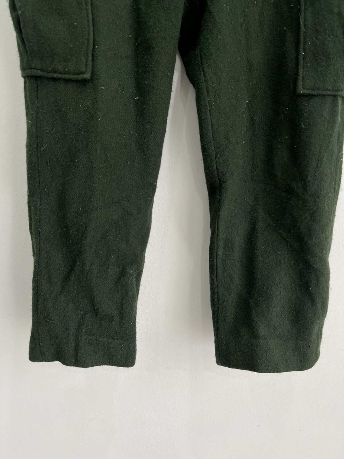 Woolrich Woolen Mills Vintage Woolrich Woolen Mills Wool Green Cargo Pants 33x27 Size US 33 - 4 Thumbnail