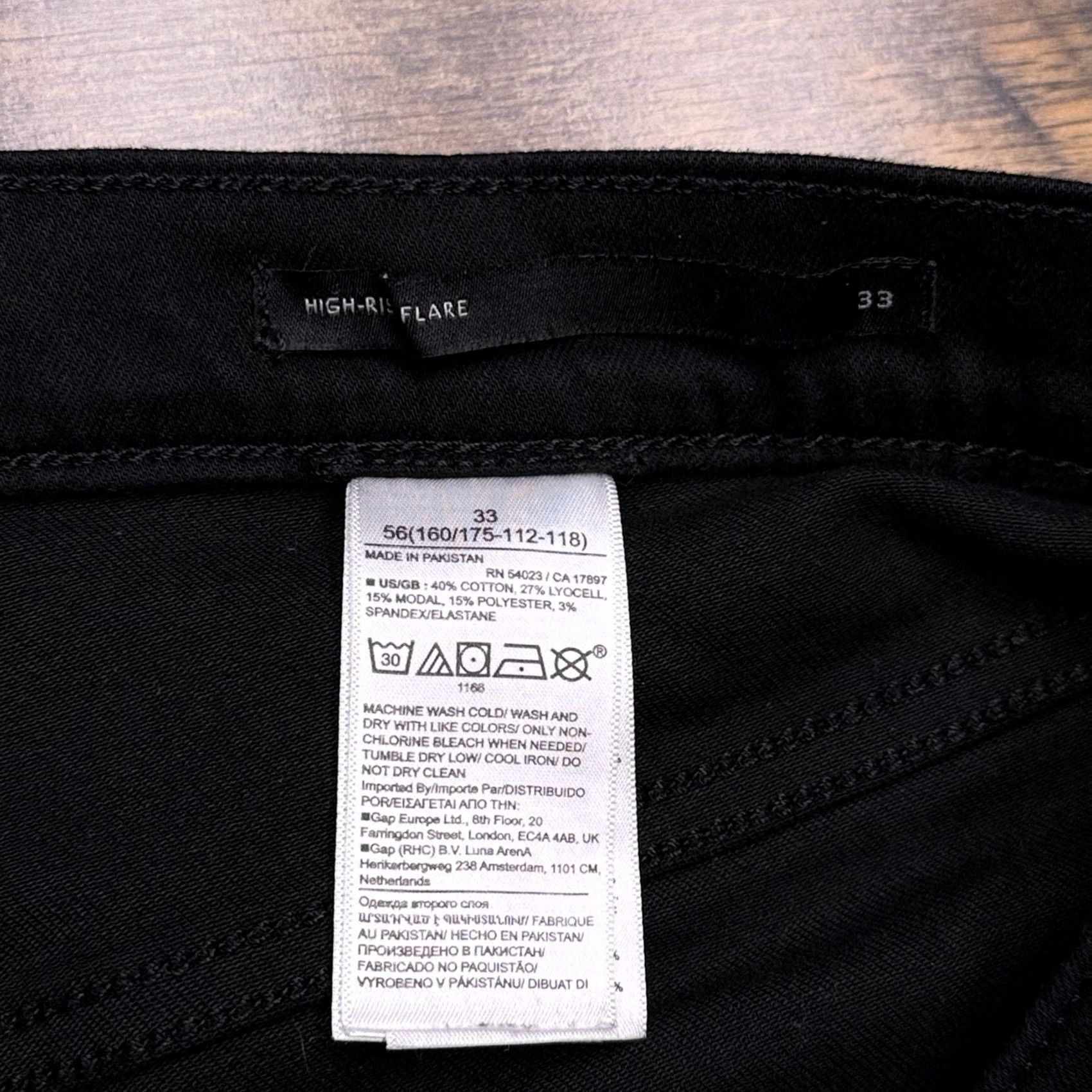 Banana Republic Banana Republic Jeans Flare High Rise Black 33 Stretch Denim 5-Pocket Zipper Womens Size 24" / US 00 / IT 34 - 5 Thumbnail