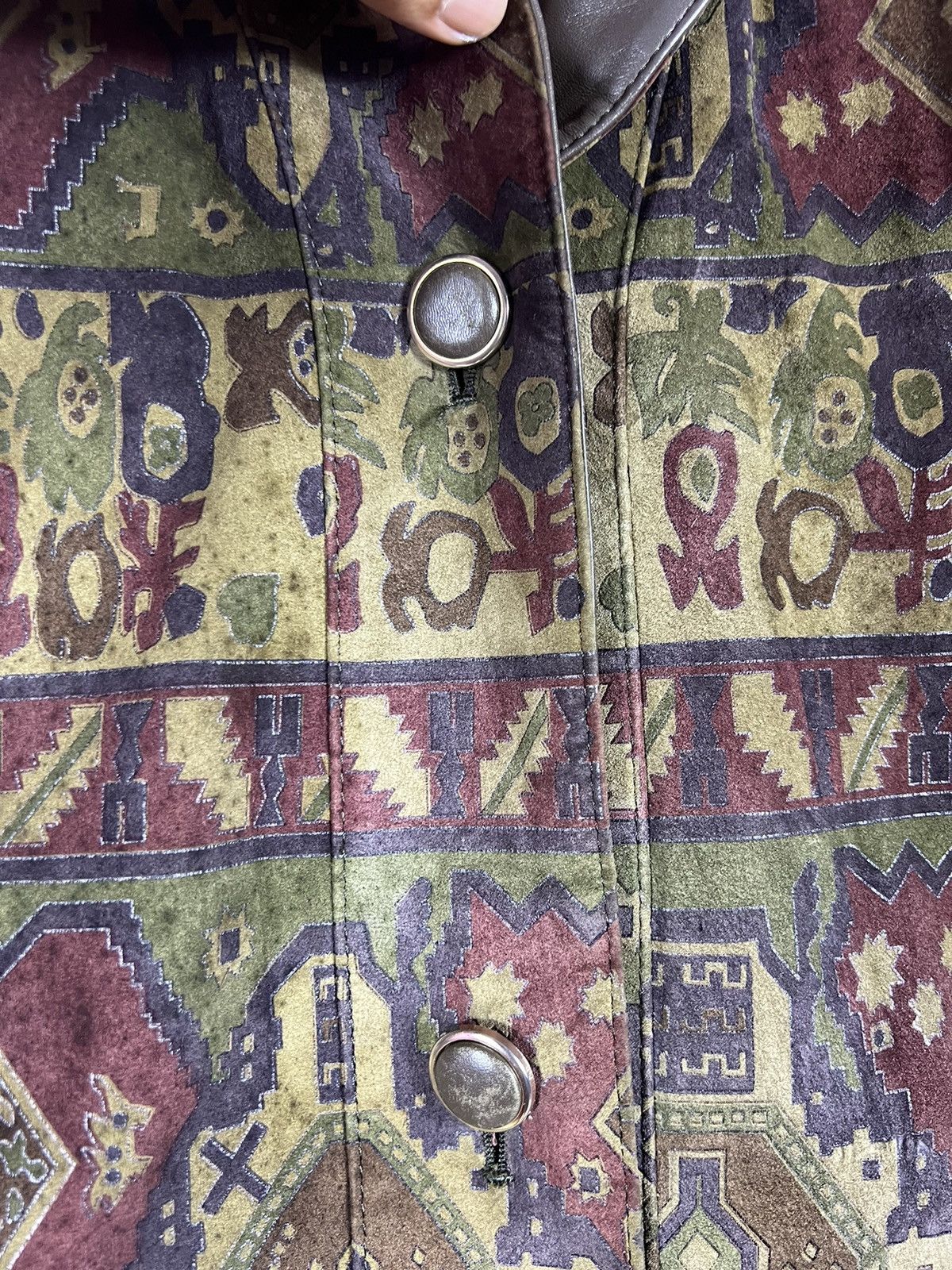 Japanese Brand 🔥 VINTAGE PARTINA ABSTRACT LEATHER OVERCOAT - M Size M / US 6-8 / IT 42-44 - 6 Thumbnail