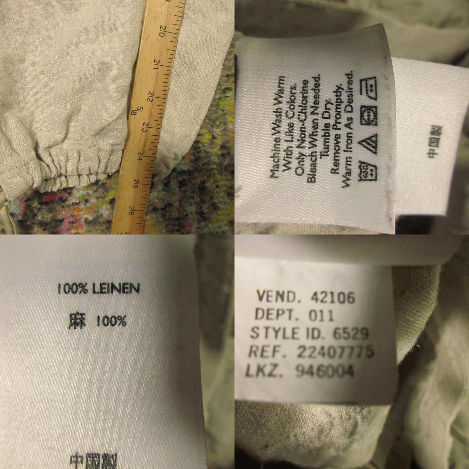 Eddie Bauer Eddie Bauer Linen Pants Women 14 Drawstring Straight Cargo Cropped 32x24 Beige Size 36" / US 14 / IT 50 - 8 Thumbnail
