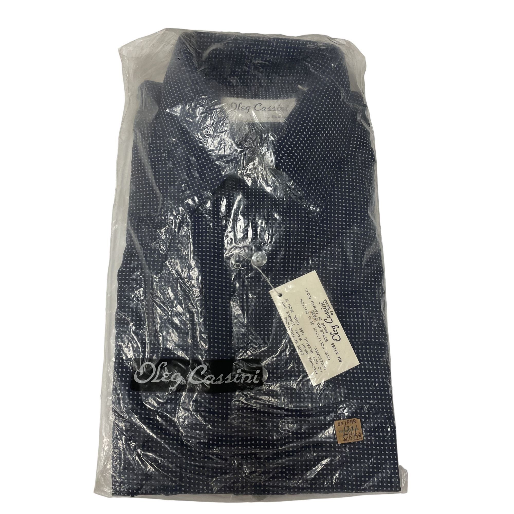 Oleg Cassini NoS NiB Vtg Oleg Cassini Burma ATOMIC Micro Dot Shirt Size US M / EU 48-50 / 2 - 3 Thumbnail