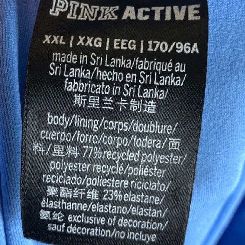 Pinko PINK Active Womens Leggings Blue Adjustable Ruched Front Skinny Stretch XXL Pants Athletic Women Size 24" / US 00 / IT 34 - 4 Thumbnail