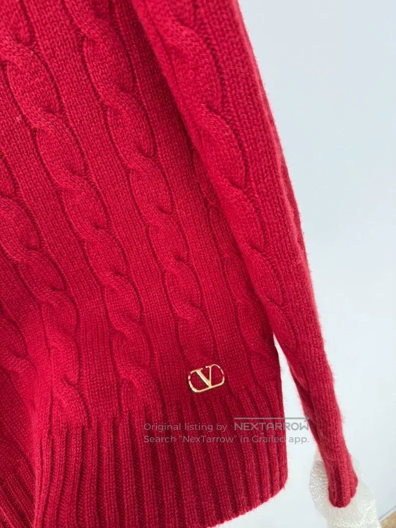 Valentino Valentino Twist ruffled full cashmere knit sweater Size S / US 4 / IT 40 - 3 Thumbnail