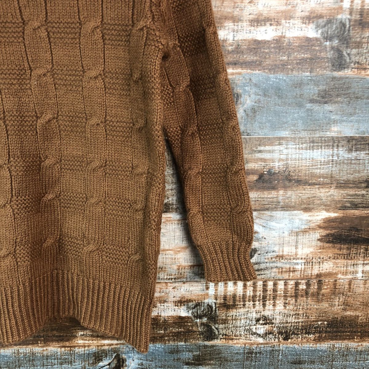 Homespun Knitwear × Japanese Brand Japan vintage Brown cable Knitwear sweatshirt #A1815 Size XS / US 0-2 / IT 36-38 - 8 Thumbnail