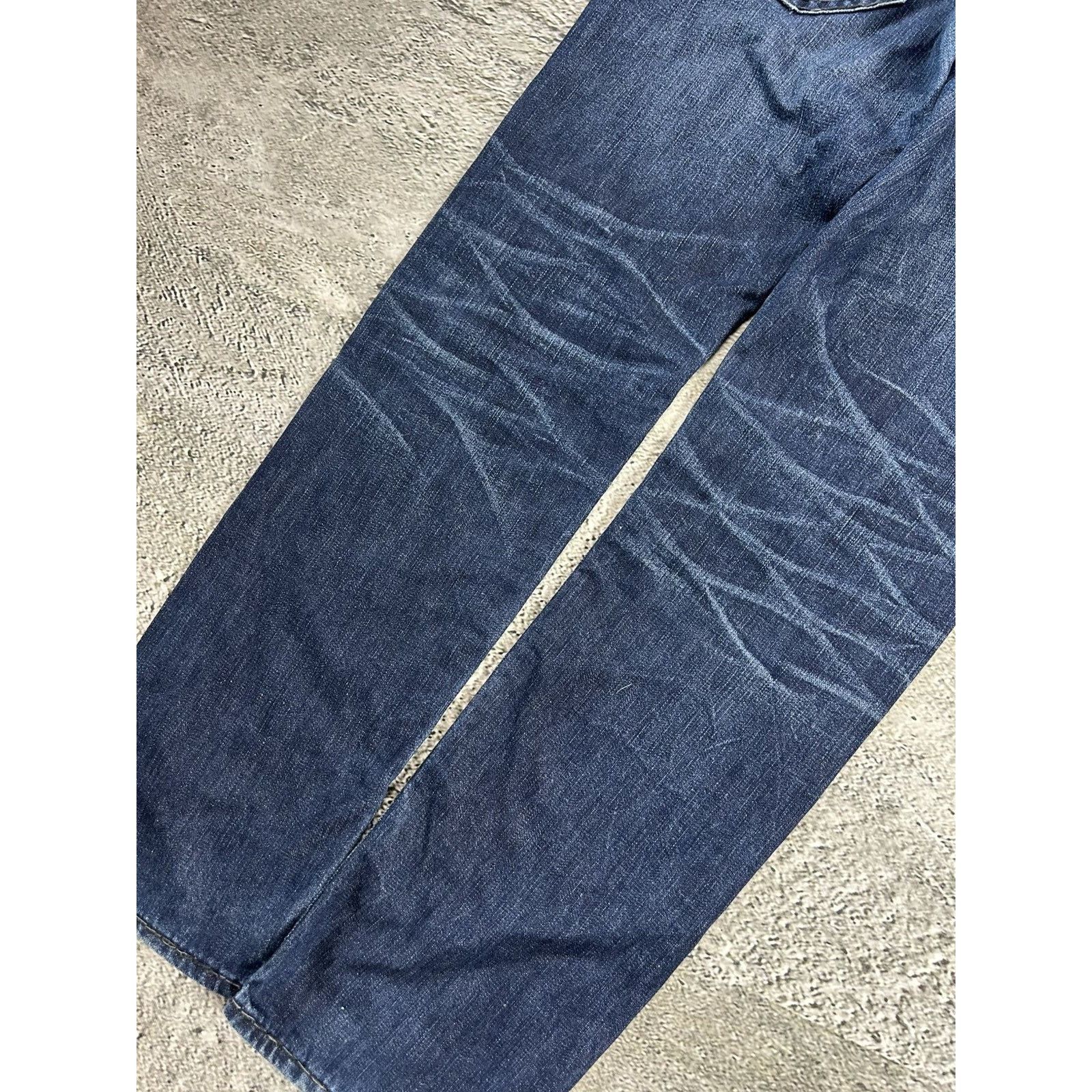 True Religion × Vintage True Religion navy jeans black thick stitching Jack Big QT Size US 32 / EU 48 - 4 Thumbnail