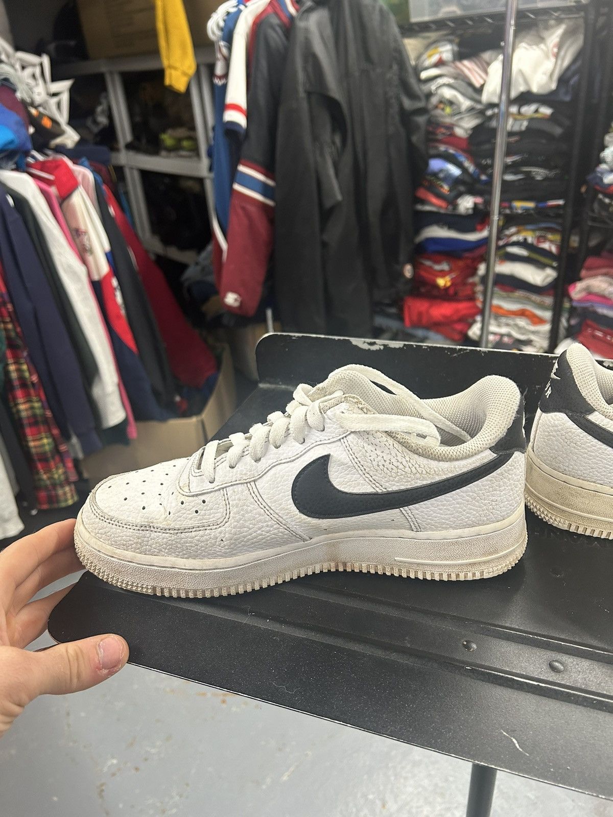 Nike × Vintage Crazy Y2K Essential White Nike Air Force One Black Swoosh Size US 7 / EU 40 - 3 Thumbnail