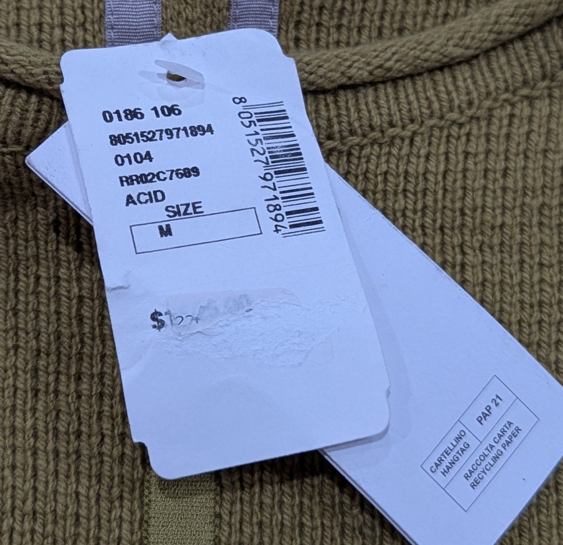 Rick Owens RICK OWENS Puffed Shoulder Cashmere Sweater Acid Medium Size US M / EU 48-50 / 2 - 8 Thumbnail