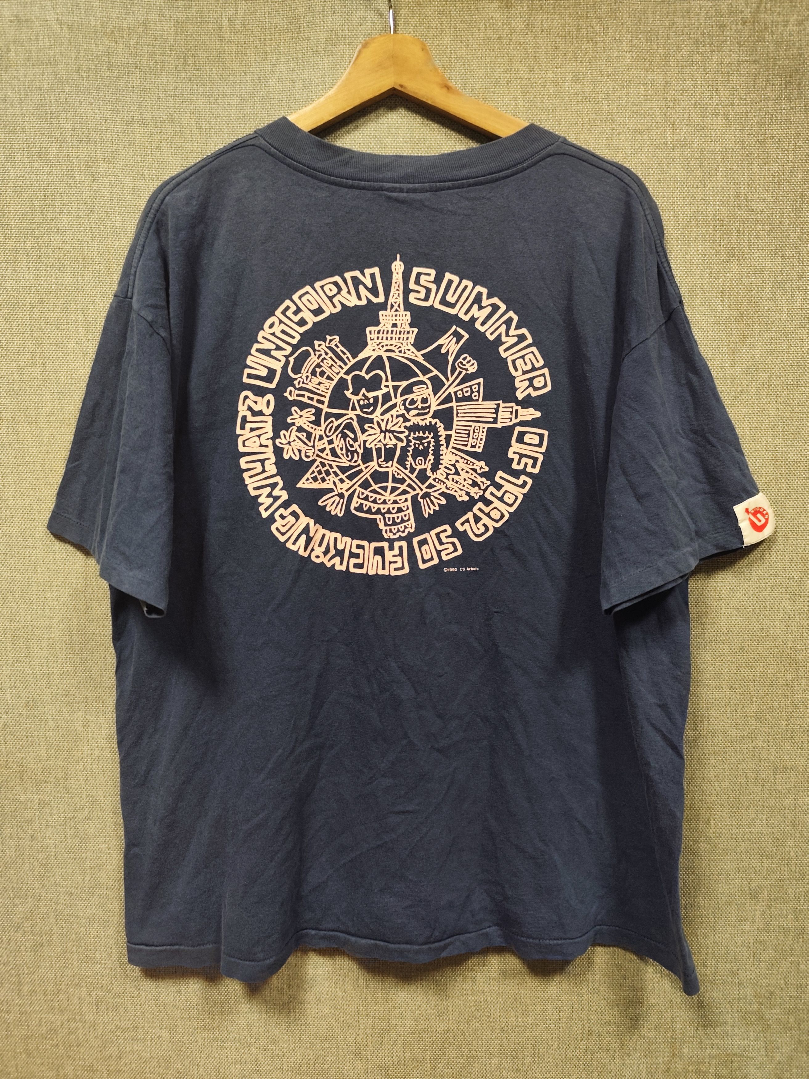 Vintage Vintage 1992 unicorn summer of peace Size US L / EU 52-54 / 3 - 1 Thumbnail
