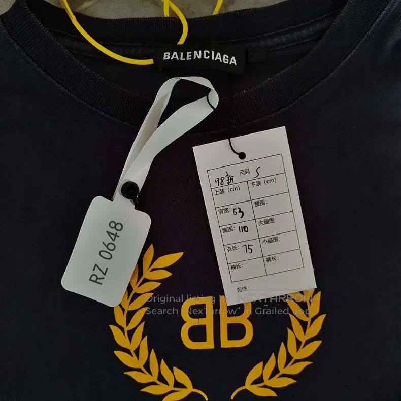 Balenciaga Balenciaga Wheat Short Sleeve Size US S / EU 44-46 / 1 - 2 Thumbnail
