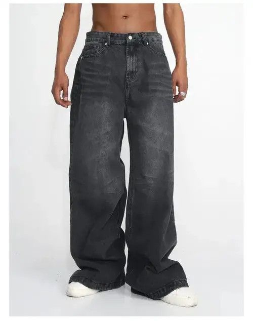Designer × Japanese Brand × Vintage distressed faded baggy flared jeans Size US 32 / EU 48 - 3 Thumbnail