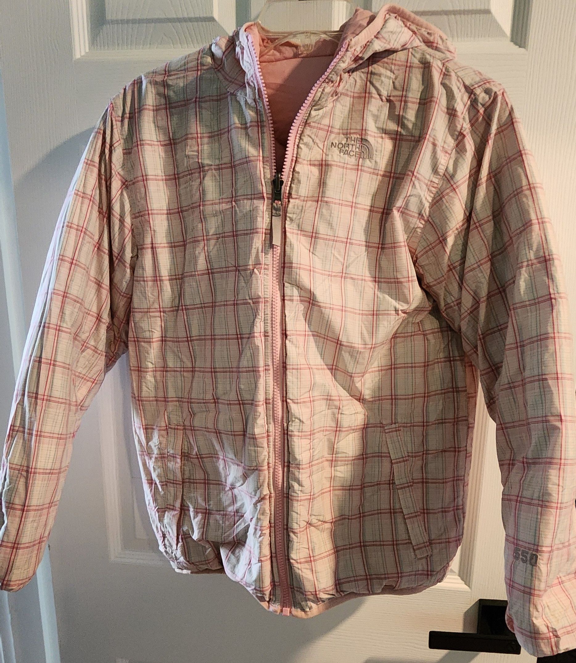 The North Face The North Face Girl's Pink/Plaid 550 Reversible Puffer XL Size S / US 4 / IT 40 - 9 Thumbnail