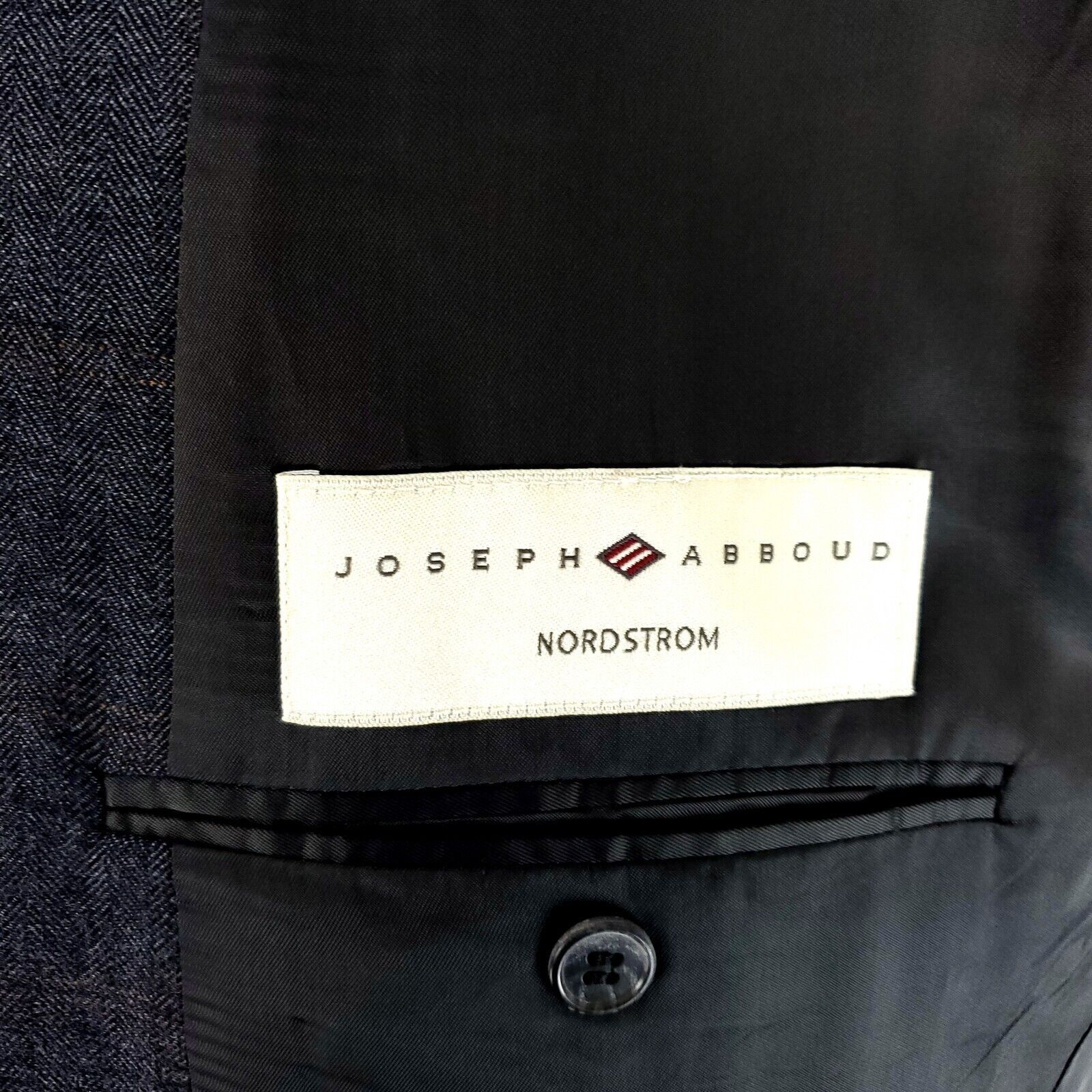 Joseph Abboud Joseph Abboud Nordstrom Wool 3 Button Sport Coat 42R Gray Bl Size 42R - 7 Thumbnail