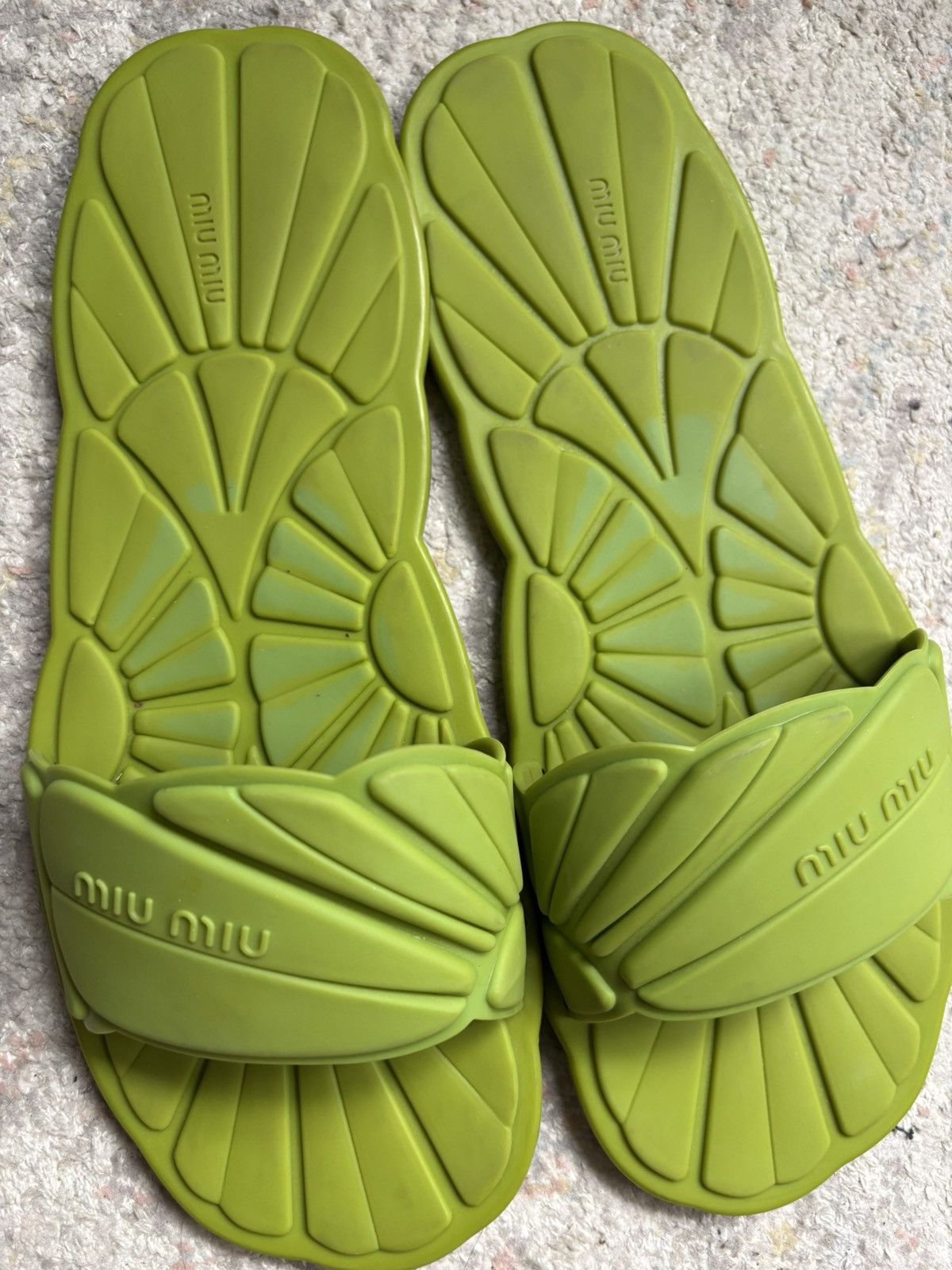 Miu Miu SS17 Brat Green Slides Size US 8 / IT 38 - 5 Thumbnail