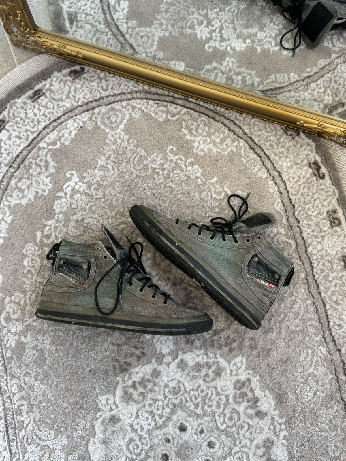 Diesel Vintage 90's Diesel Distressed Sneakers Washed Faded Shoes Size US 8 / EU 41 - 1 Thumbnail