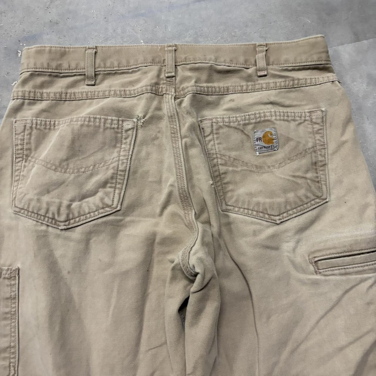 Carhartt × Vintage Crazy Vintage Y2K/2000s Khaki Tan Carhartt Streetwear Workwear Carpenter Pants! Size US 34 / EU 50 - 7 Thumbnail