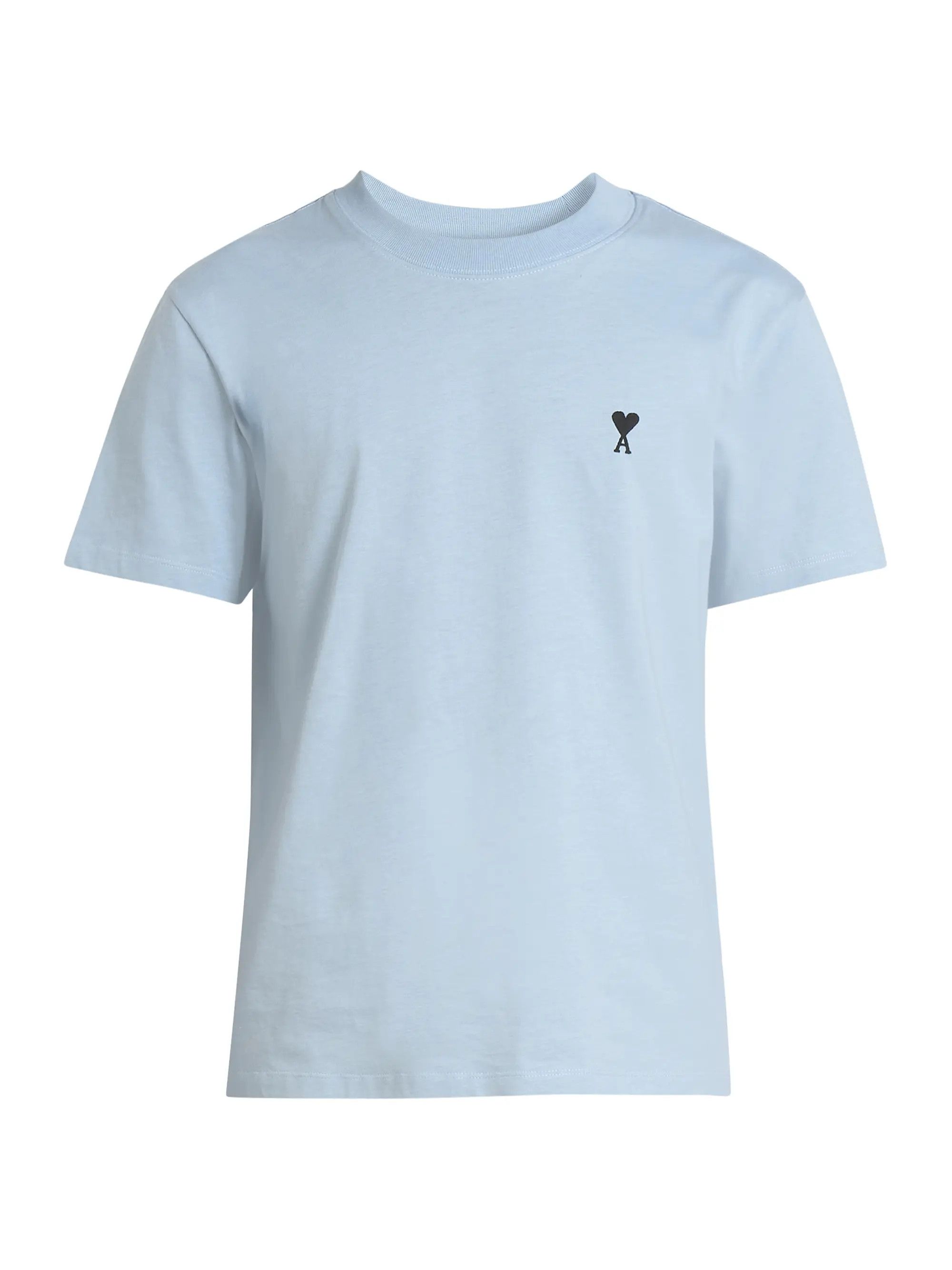 AMI os11x0226 Contrasted Ami de Coeur Cotton T-Shirt in Blue Size US XL / EU 56 / 4 - 1 Thumbnail