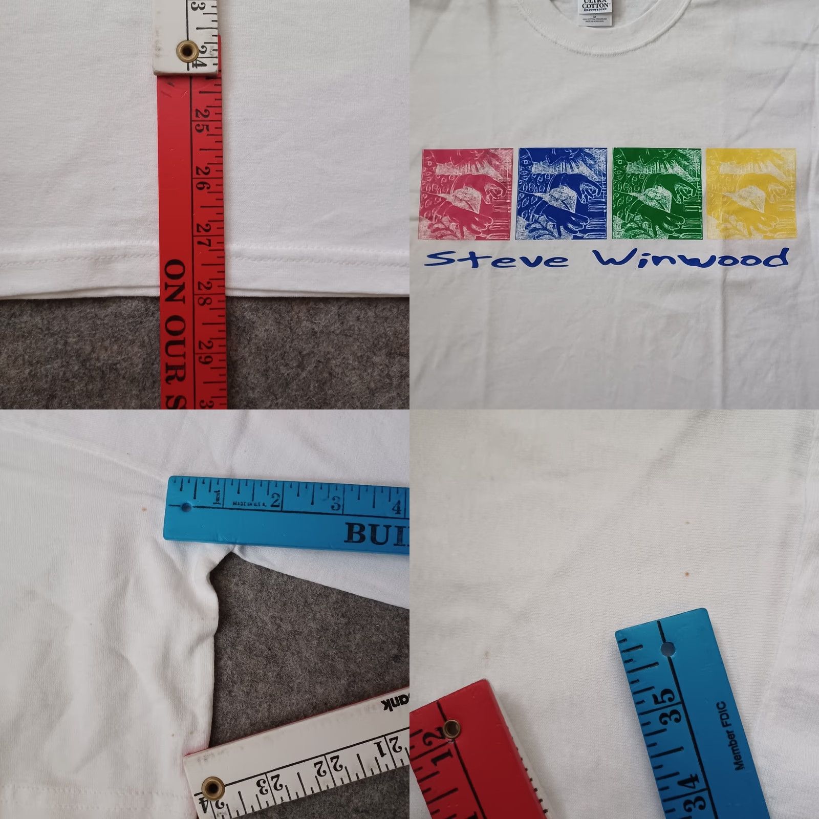 Gildan VINTAGE Steve Winwood Tour Shirt Mens M Rock Music Tee Double Sided Deadstock Shirt Size US M / EU 48-50 / 2 - 8 Thumbnail