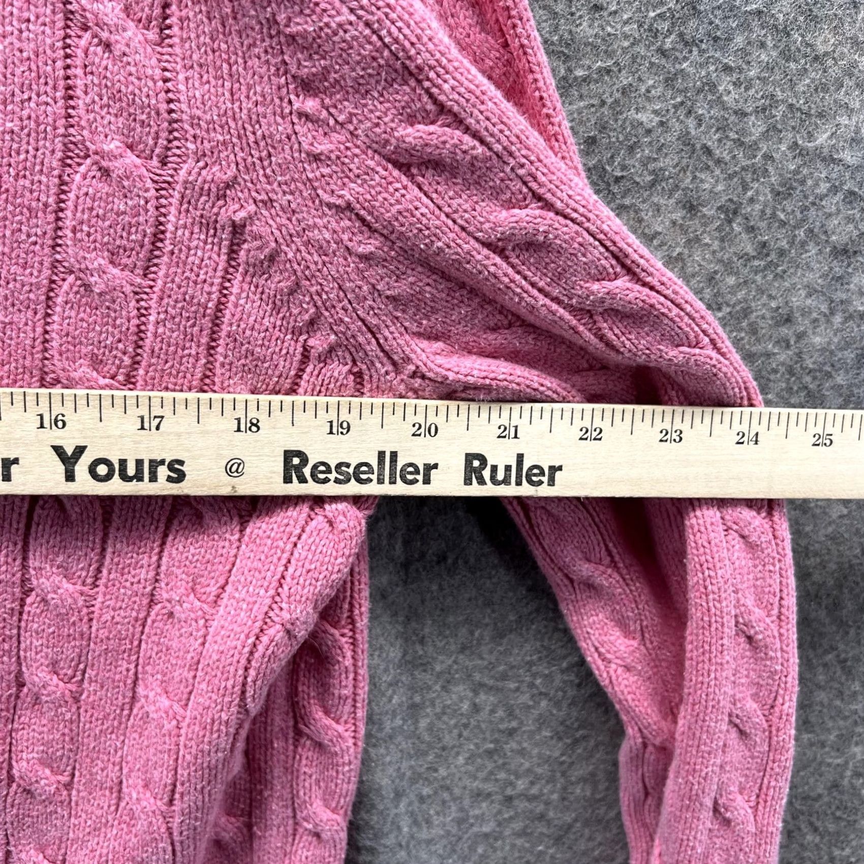 Tommy Hilfiger Tommy Hilfiger Sweater Women Medium Pink Crewneck Cable Knit Pullover Knitted Knit All Seasons Size M / US 6-8 / IT 42-44 - 4 Thumbnail