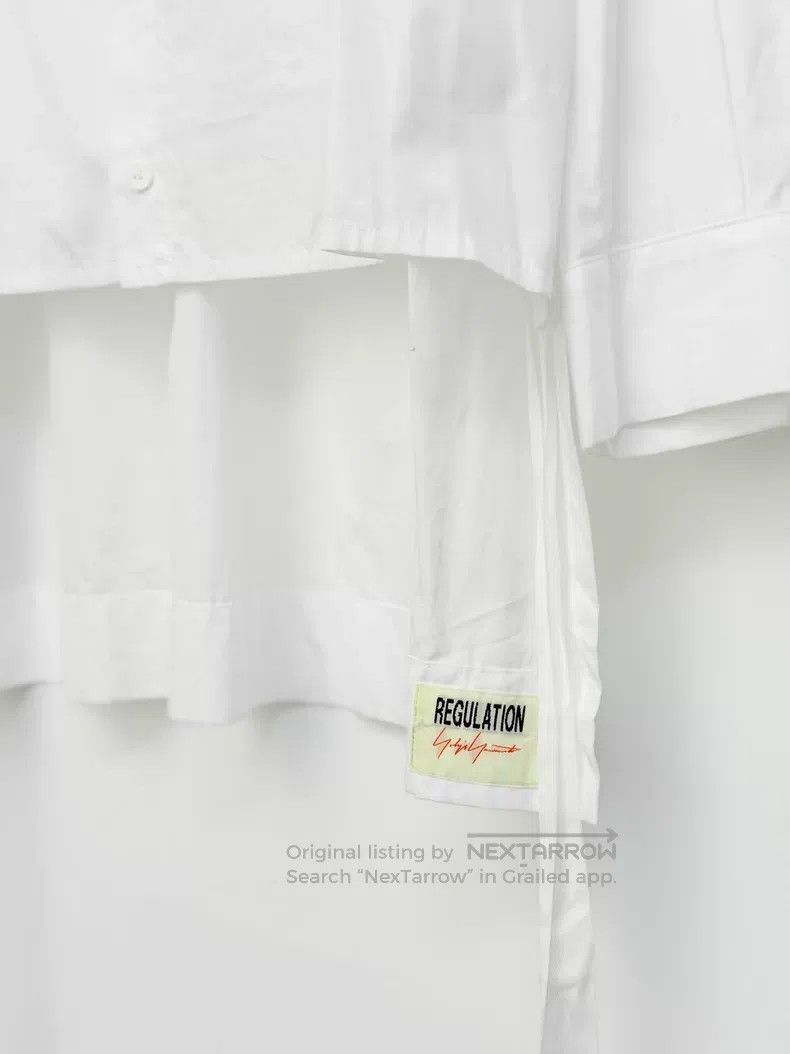 Yohji Yamamoto Yohji Yamamoto White shirred lace-up asymmetric silhouette Size US L / EU 52-54 / 3 - 6 Thumbnail