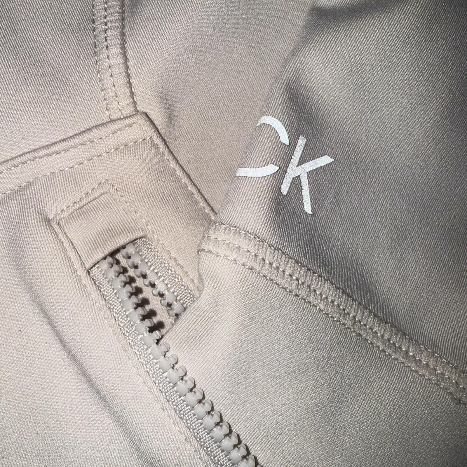 Designer Calvin Klein Jacket Womens S Stretch Hooded Full Zip CK Size S / US 4 / IT 40 - 4 Thumbnail