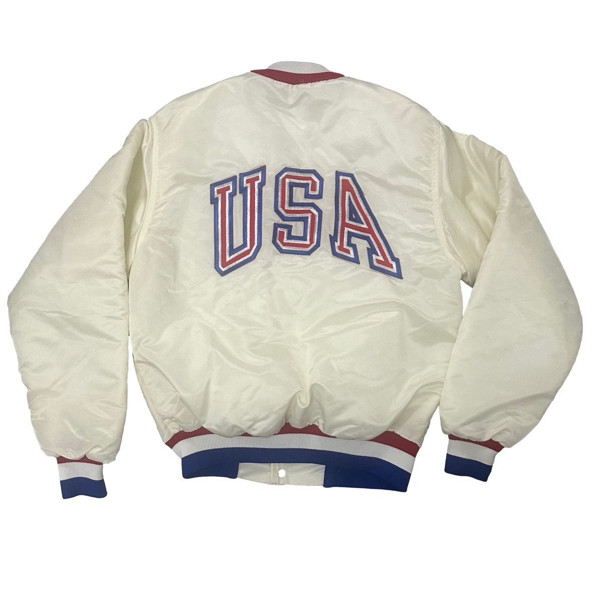 Vintage Vintage 1984 Olympics Baseball Team USA Satin Unisex Jacket Size US S / EU 44-46 / 1 - 1 Thumbnail