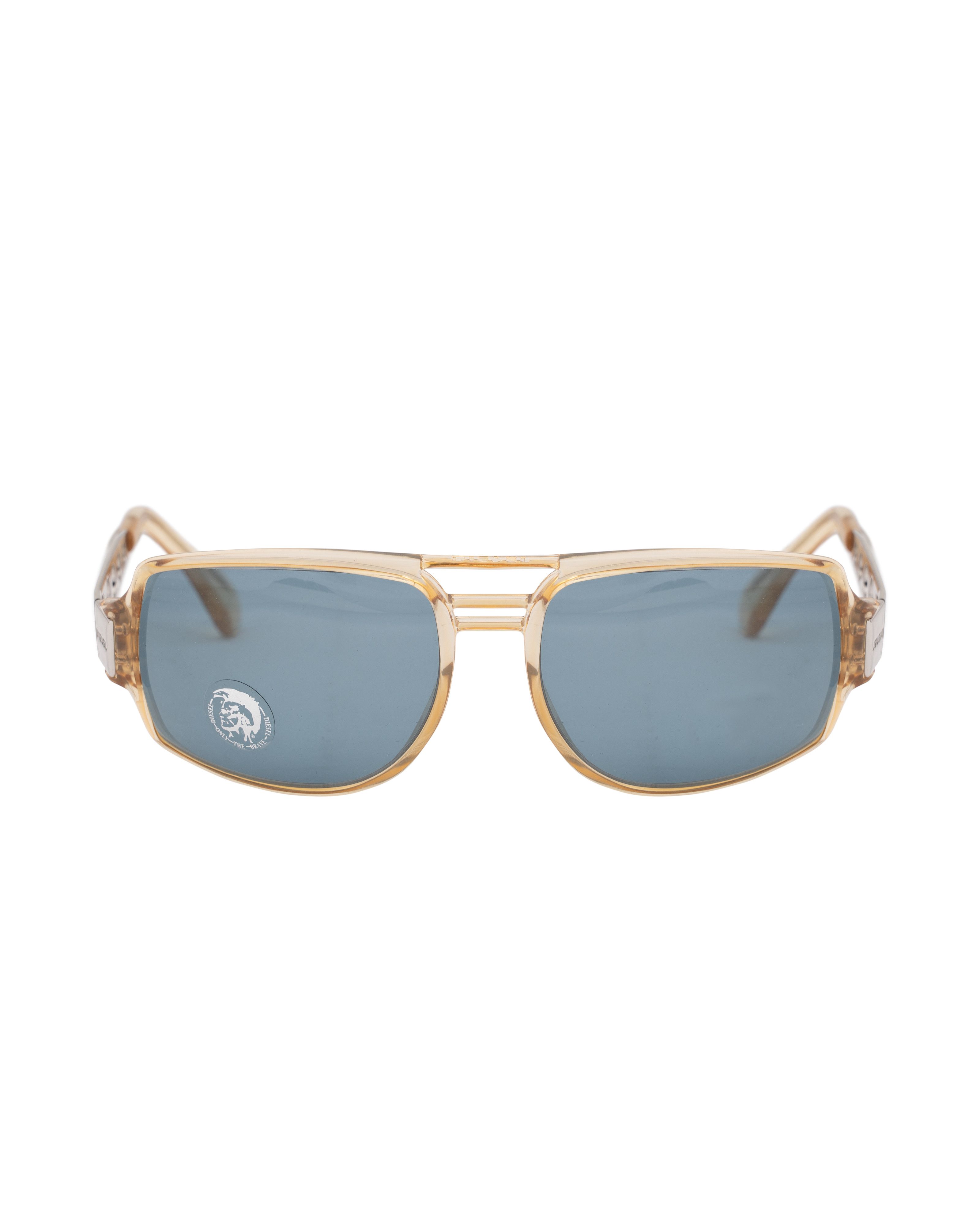 Diesel Diesel '00s Transparent Yellow Pilot Blue Lenses Sunglasses Size ONE SIZE - 1 Thumbnail