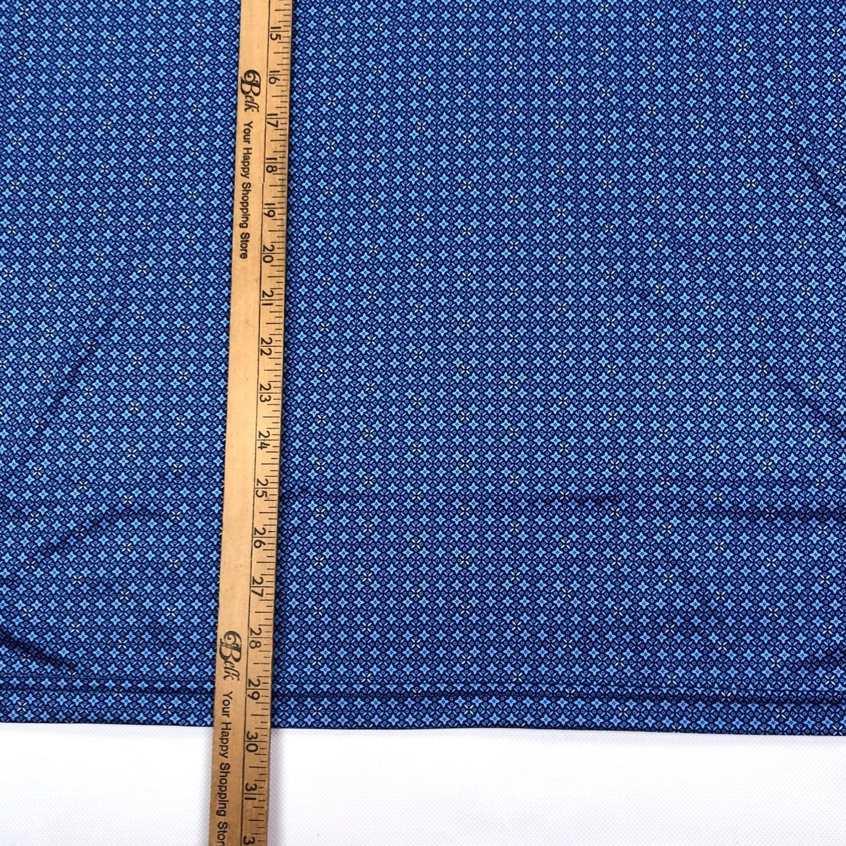 Vintage Collars & Co. Men's Blue Geometric Pattern Performance Polo Shirt L Size US L / EU 52-54 / 3 - 4 Thumbnail