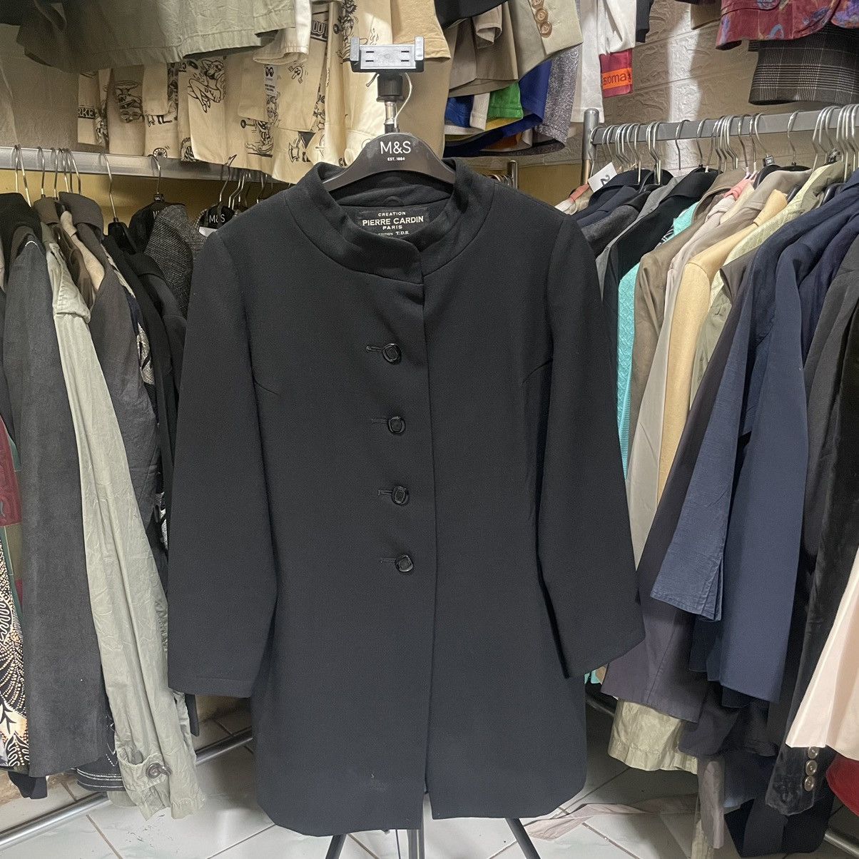 Pierre Cardin Black Blazer Round Collar Material Fall Size M / US 6-8 / IT 42-44 - 1 Thumbnail