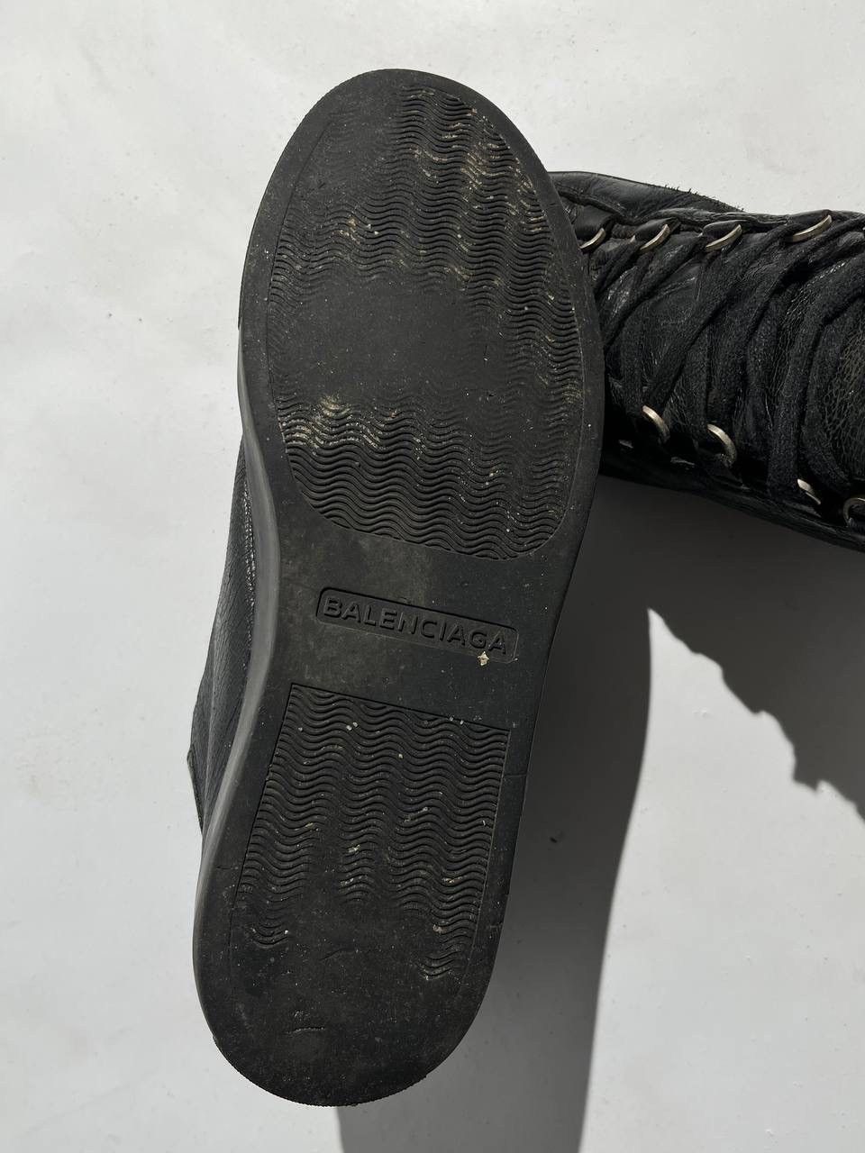 Balenciaga Balenciaga Arena Black Cracked Leather Hightop Size US 8 / EU 41 - 3 Thumbnail