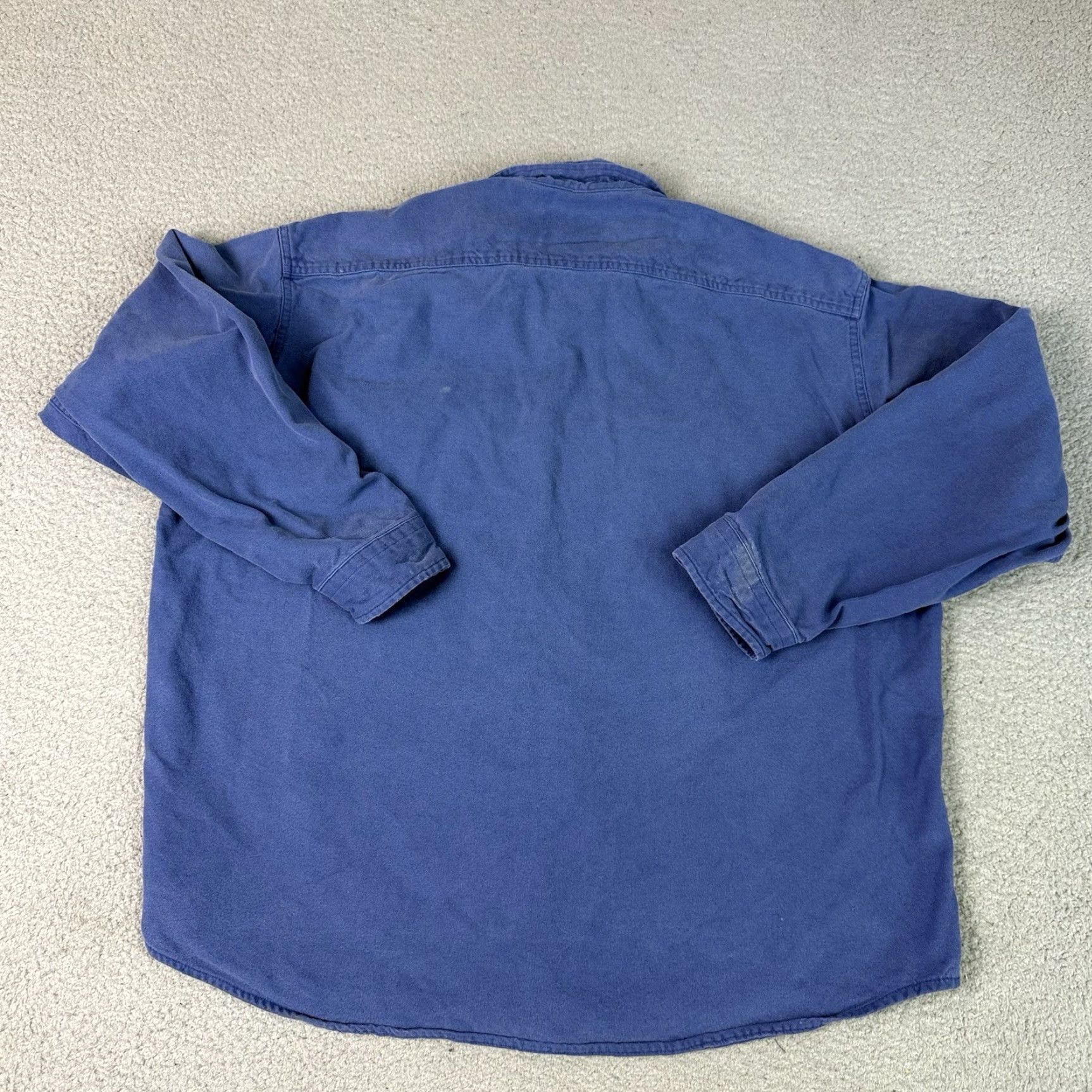 Vintage VINTAGE Woolrich Shirt Adult XL Blue Chamois Button-Up Long Sleeve Casual Distressed Size US XL / EU 56 / 4 - 5 Thumbnail