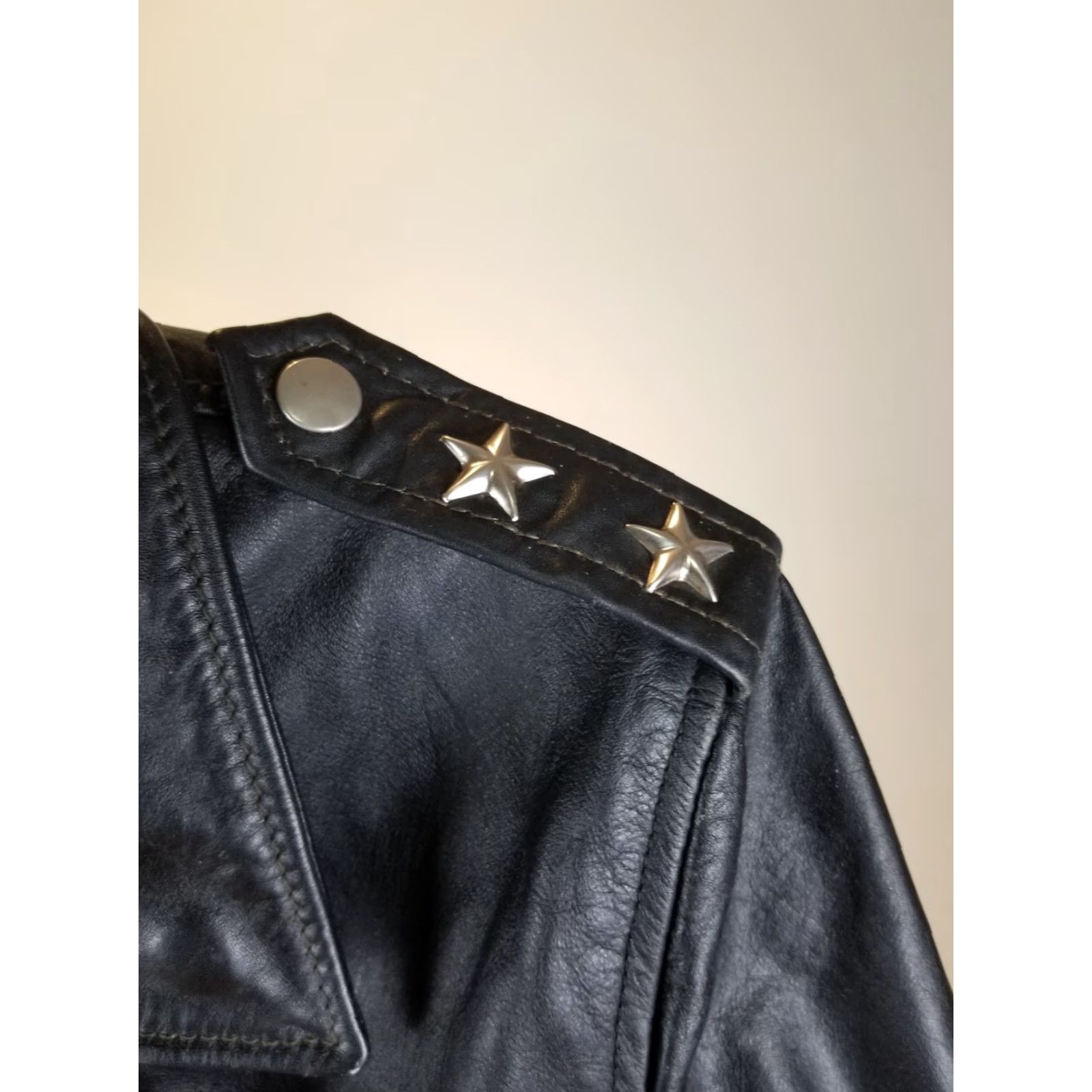 Vintage VINTAGE Montgomery Ward BLACK Motorcycle Leather Jacket SZ 44R Mens Leather Jacket Military 80s Style Motorbike Coat Black 44R Size US S / EU 44-46 / 1 - 4 Thumbnail