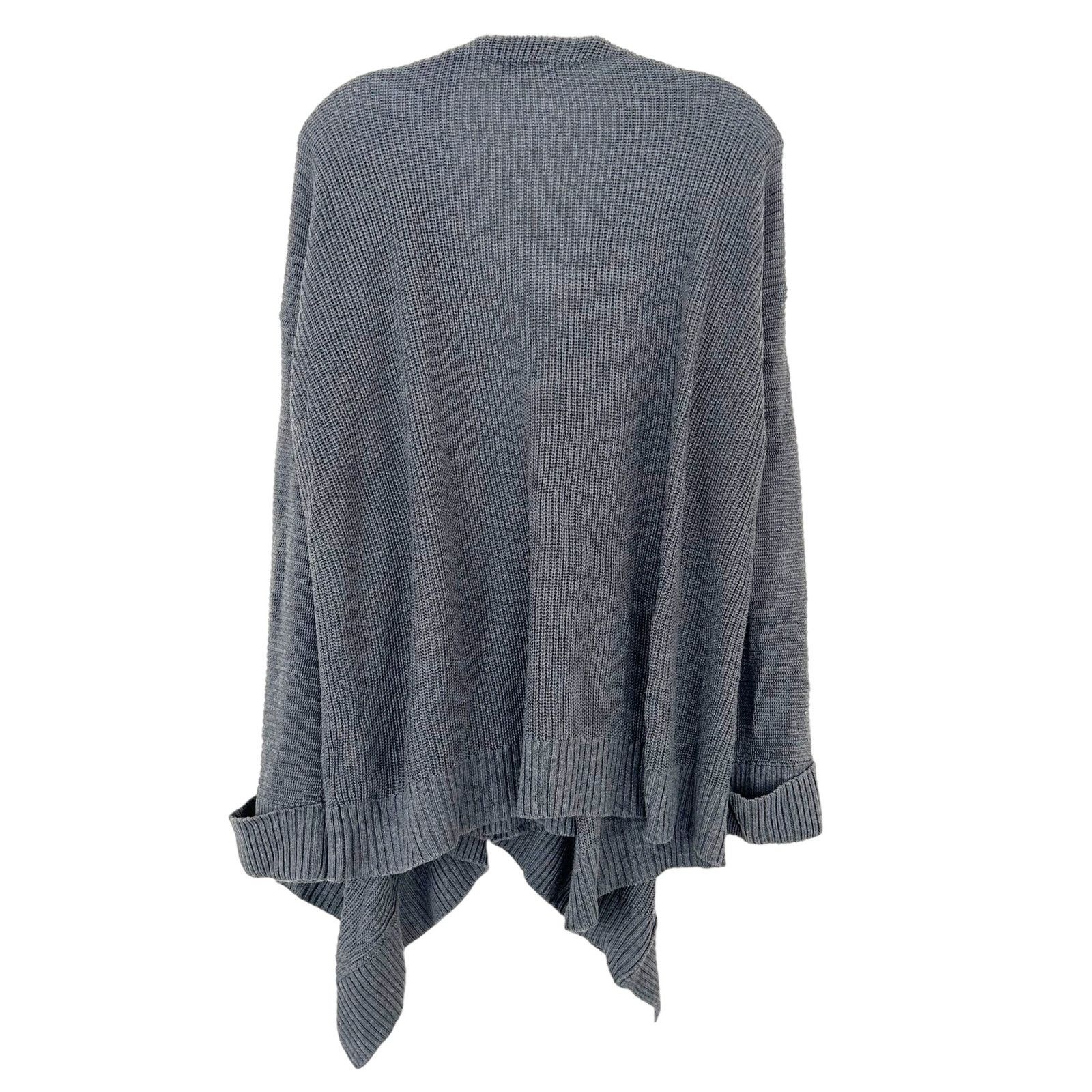 Other Garnet Hill Gray Merino Wool Blend Open Front Cardigan S Size S / US 4 / IT 40 - 4 Thumbnail