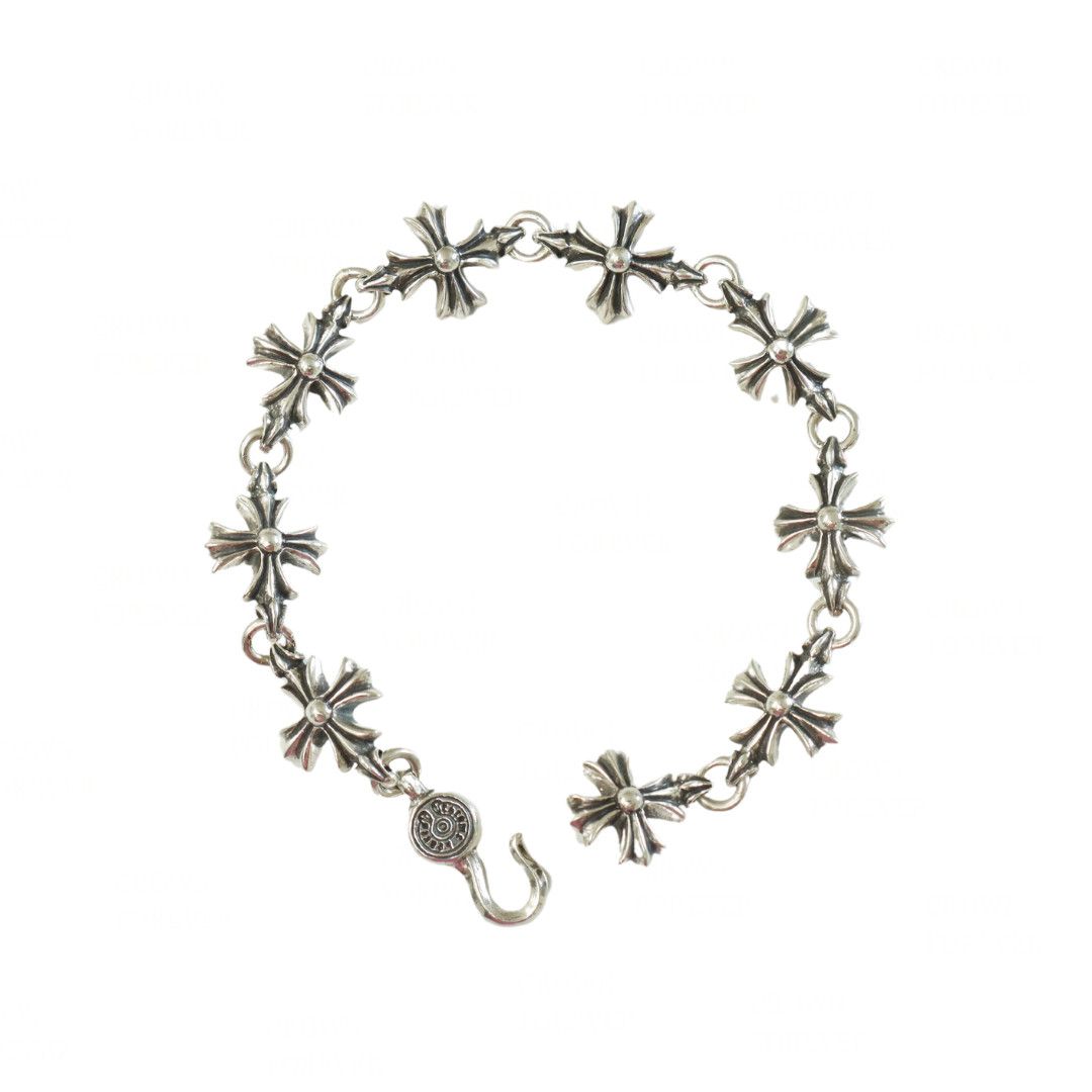 image of Chrome Hearts 4 Ch Plus Bracelet in Silver, Men's