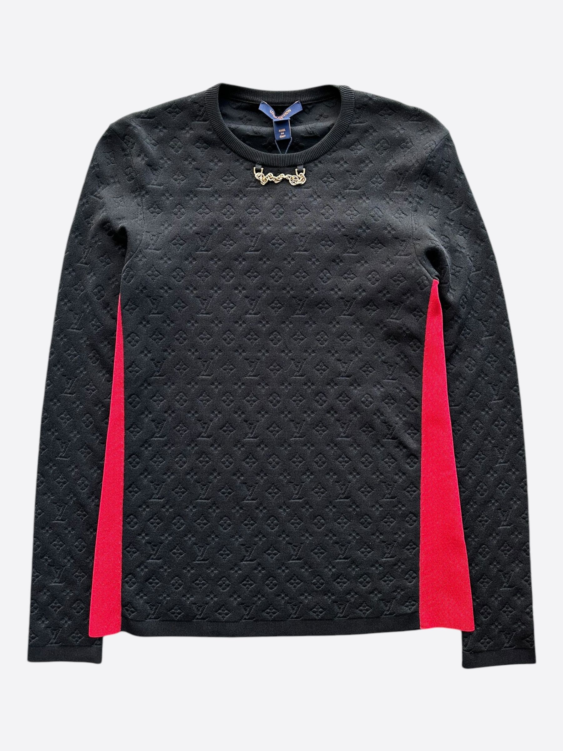Louis Vuitton Louis Vuitton Black & Red Monogram Women's Sweater Size XS / US 0-2 / IT 36-38 - 1 Thumbnail