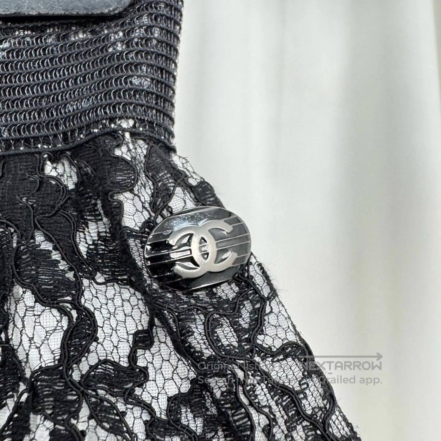 Chanel Chanel Black Lace Logo Shorts| Size 33" - 5 Thumbnail