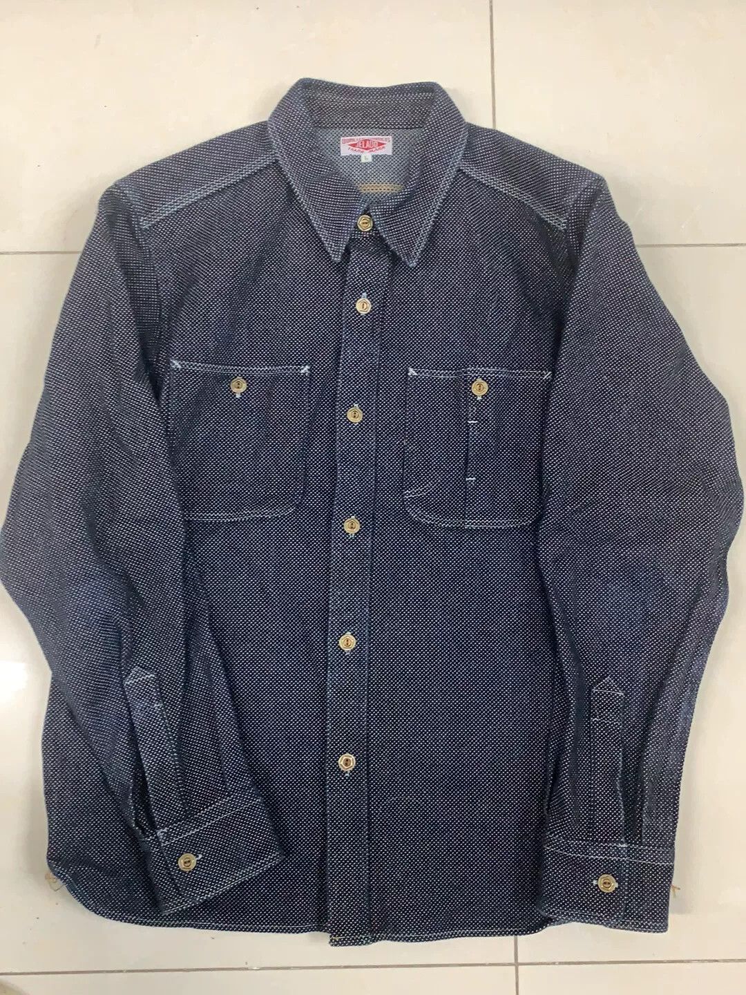 Jelado Jelado Blue Dyed Sashiko Shirt Jacket Size US L / EU 52-54 / 3 - 1 Thumbnail