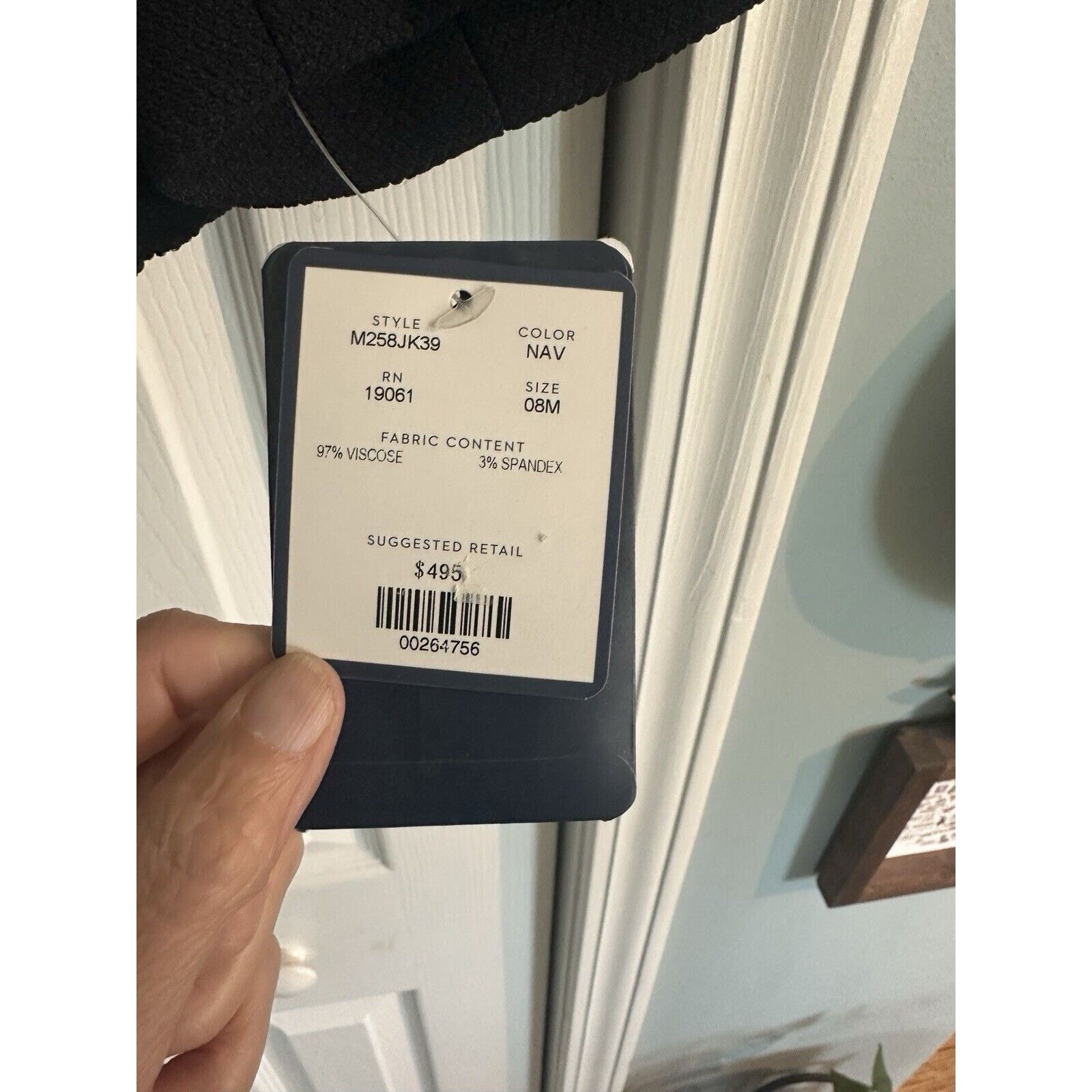 Other Doncaster Womens Navy Blue Jacket Blazer Size 8 New $495 Size M / US 6-8 / IT 42-44 - 4 Thumbnail