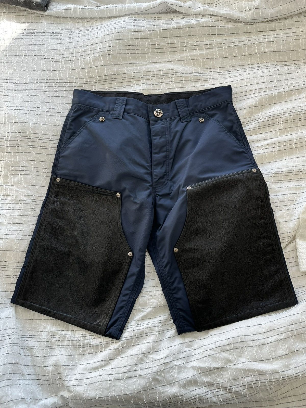 Chrome Hearts Chrome hearts leather double knee shorts Size 31 Size US 31 - 3 Thumbnail
