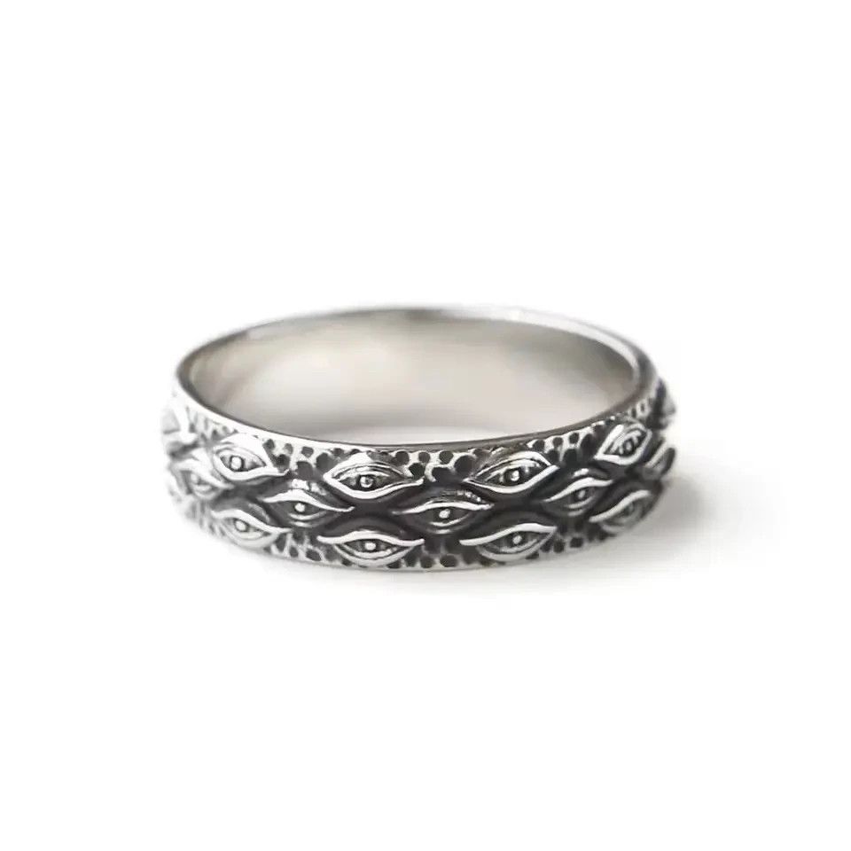 Jewelry "All-Seeing Eyes" Gothic Band Ring (Sizes 7-13) Size ONE SIZE - 2 Thumbnail