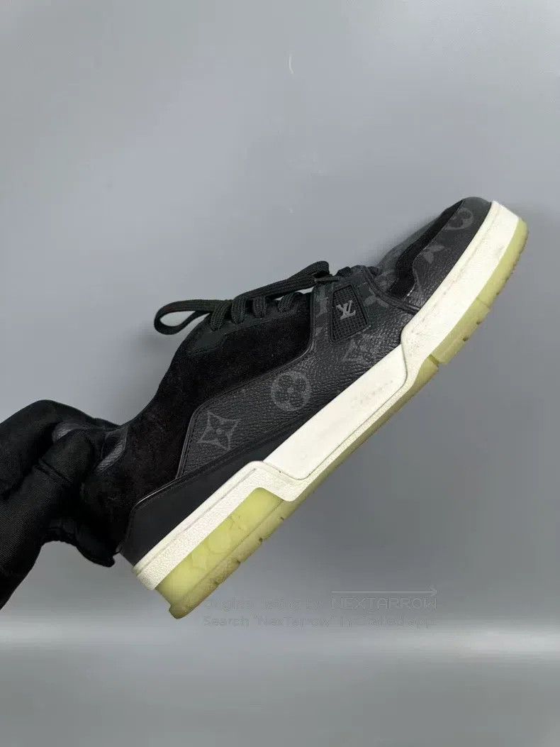 Louis Vuitton Louis Vuitton Classic Black Flower Trainer Casual Shoes Size US 7 / EU 40 - 6 Thumbnail