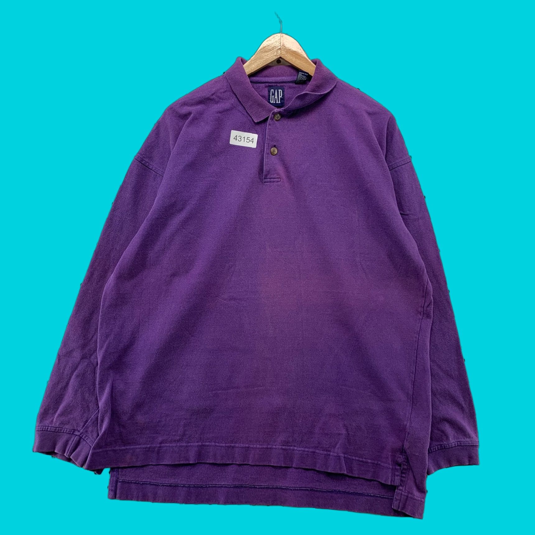 Gap VTG GAP Polo Shirt Mens Large Long Sleeve 90s Purple Cotton Knit Shirt Mens Adult Large Purple 90s Vintage Gap Polo Shirt Mens Size US L / EU 52-54 / 3 - 1 Thumbnail
