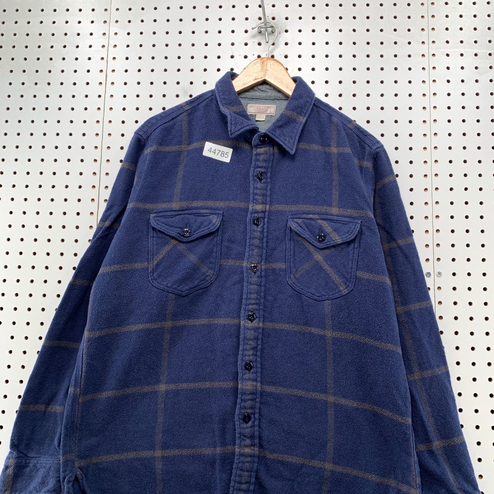 Wallace & Barnes VINTAGE JCREW Wallace & Barnes Shirt Mens Large Blue Button Up Plaid Flannel Size US L / EU 52-54 / 3 - 2 Thumbnail