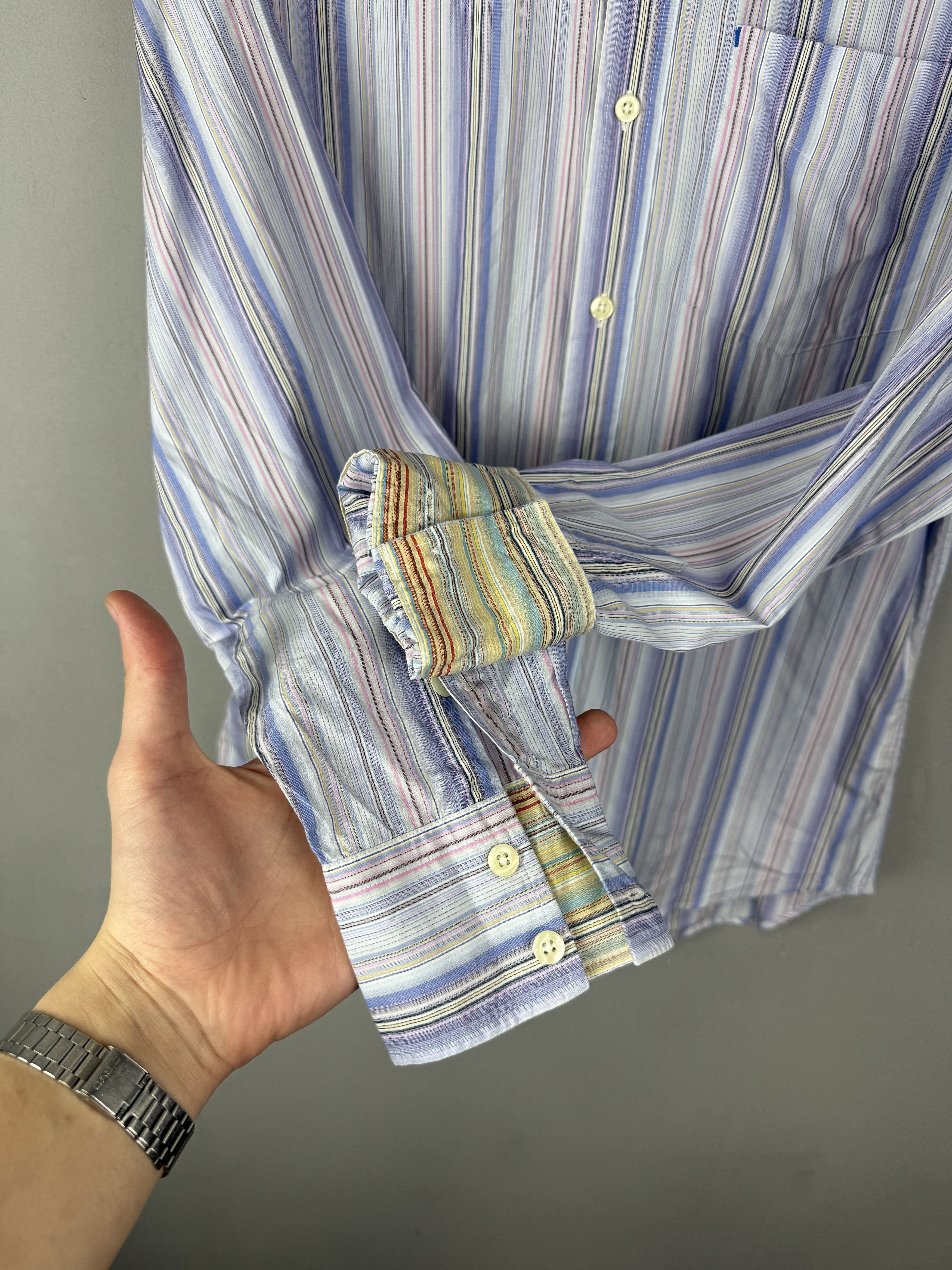 Paul Smith Paul Smith Striped Shirt Long Sleeve Multicolour Flannel Size US L / EU 52-54 / 3 - 7 Thumbnail