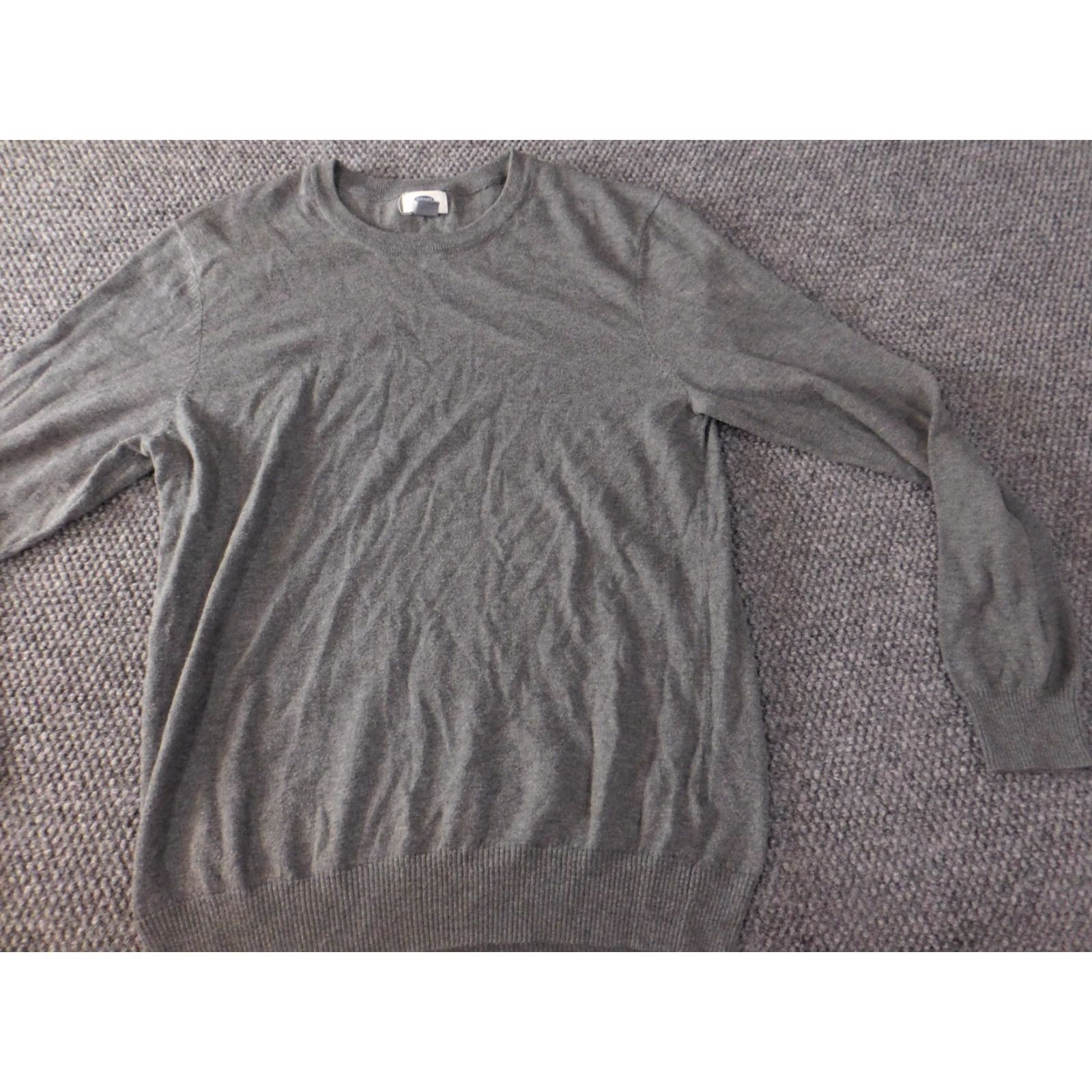 Old Navy Old Navy Womens Sweater Pullover V-Neck Gray M Casual Knit Puff Sleeve Button Bow Regular Size M Womens Size M / US 6-8 / IT 42-44 - 3 Thumbnail